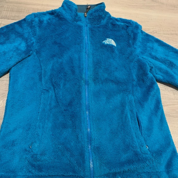 Blue Fleece North Face Jacket Coat Zipper